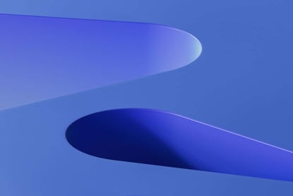 Abstrakte former i blått