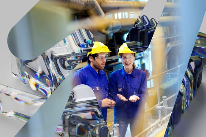 To arbeidere på Borregaard bioraffineri