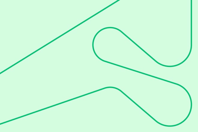 Grønt bilde med abstrakt form