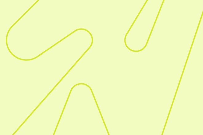 Gult bilde med abstrakt form