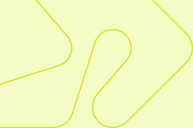 Gult bilde med abstrakt form