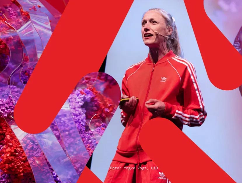 Bildet viser en person på scenen med forsker grand prix sin visuelle profil